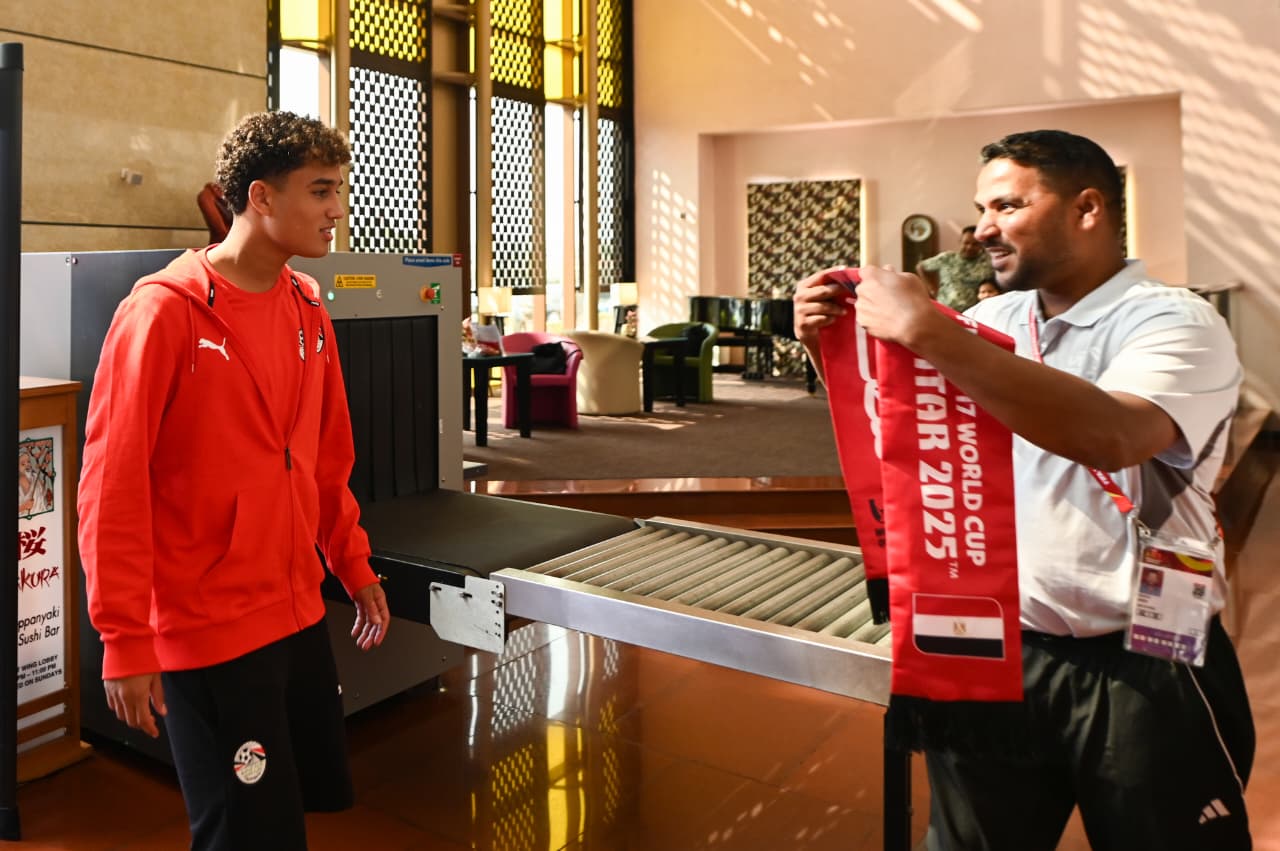 بعثة منتخب مصر تحت 17 سنة تصل لفندق إقامتها قبل المونديال