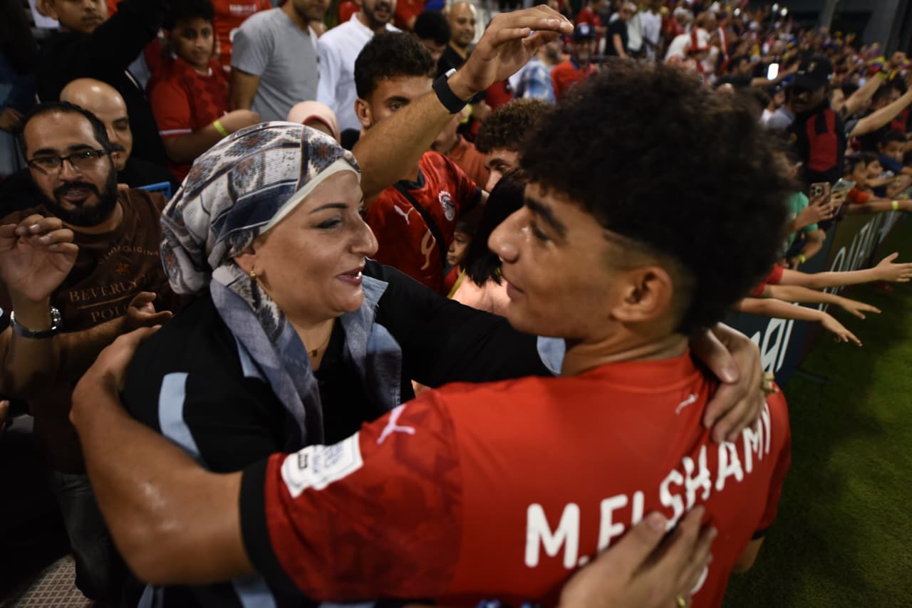 فرحة المنتخب الوطني تحت 17 سنة بعد التعادل مع فنزويلا بعشرة لاعبين