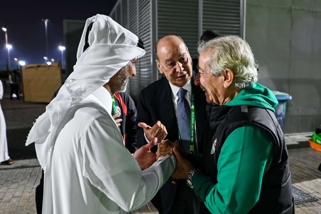 وزير الشباب والرياضة القطري يحضر مران منتخب مصر المشارك في كأس العرب