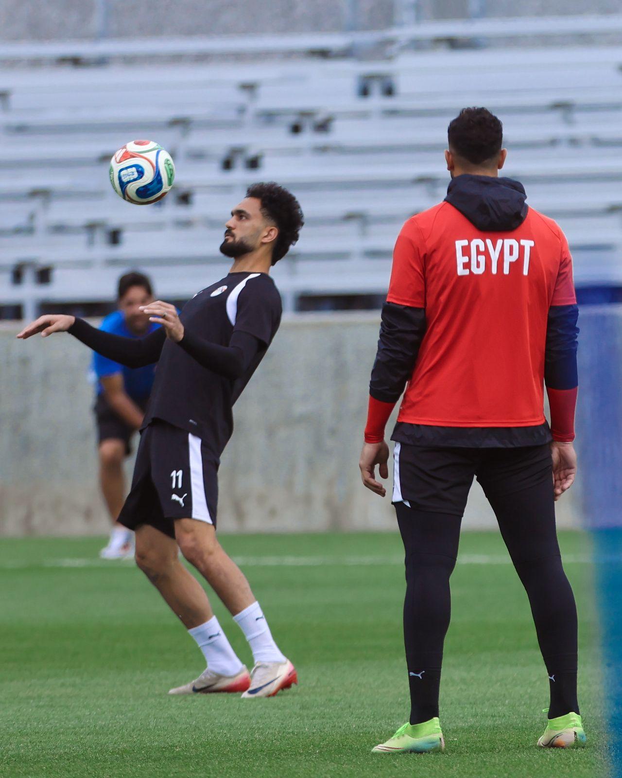 بالصور.. منتخب مصر يخوض تدريباته بسبوكين استعدادا لمواجهة إيران 