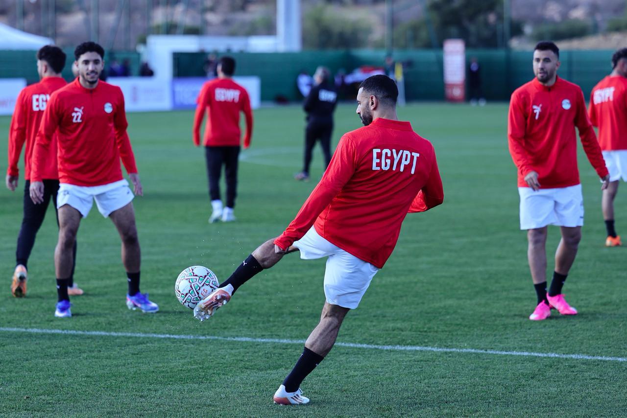 منتخب مصر يختتم تدريباته قبل مواجهة جنوب افريقيا