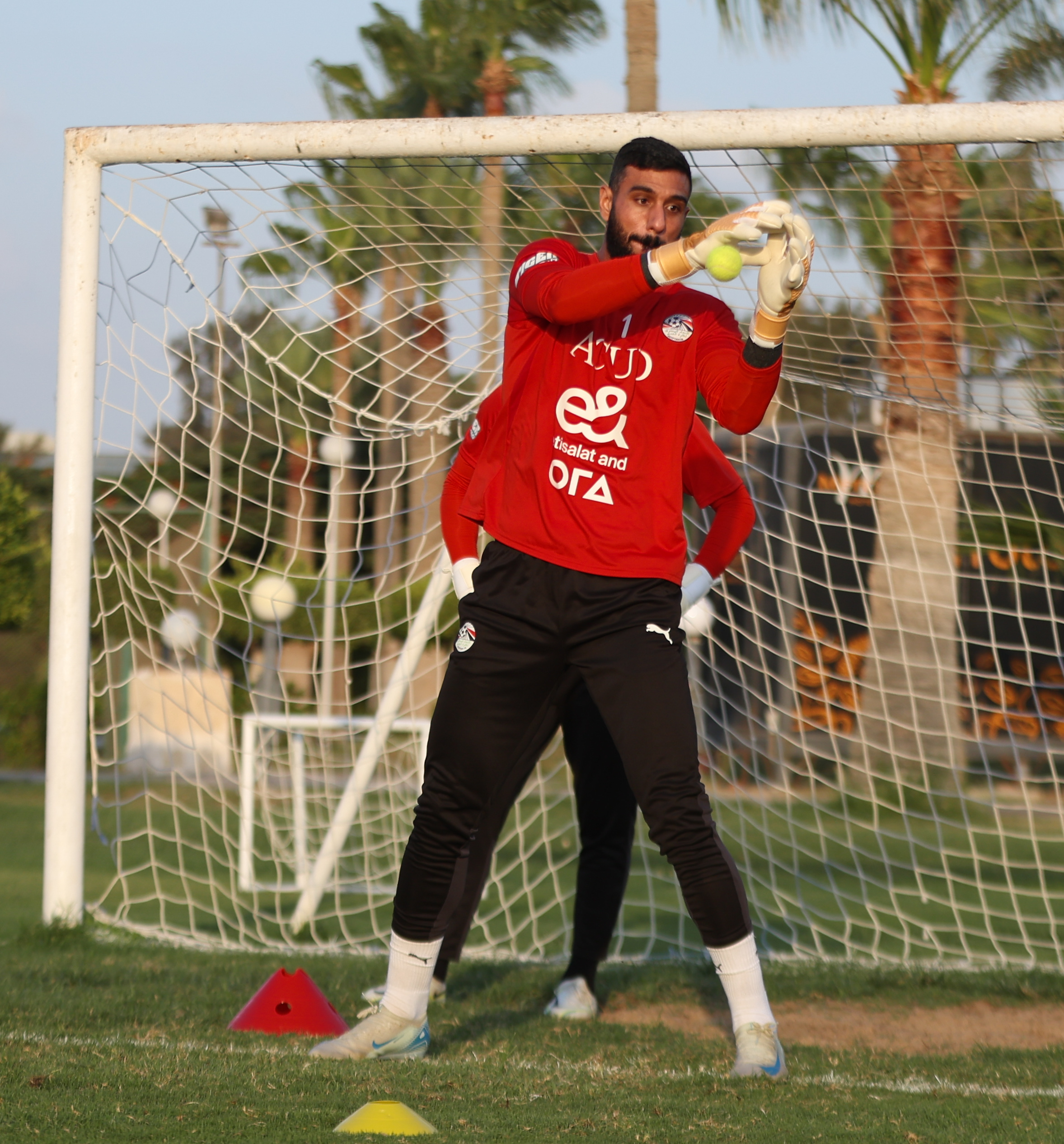 استعدادات منتخب مصر المشارك في كأس العرب لمباراة تونس الودية