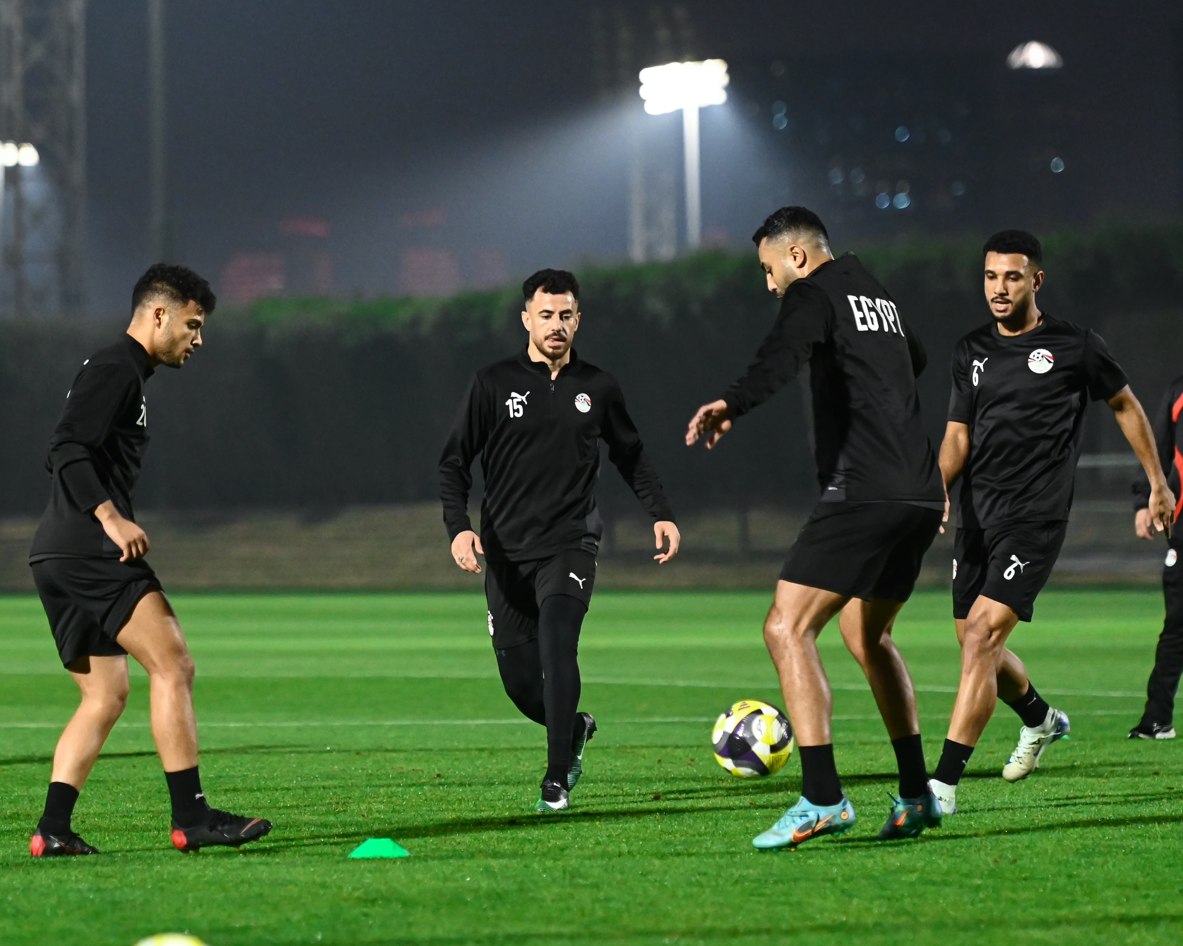 تدريبات منتخب مصر المشارك في كأس العرب استعدادا لمواجهة الأردن