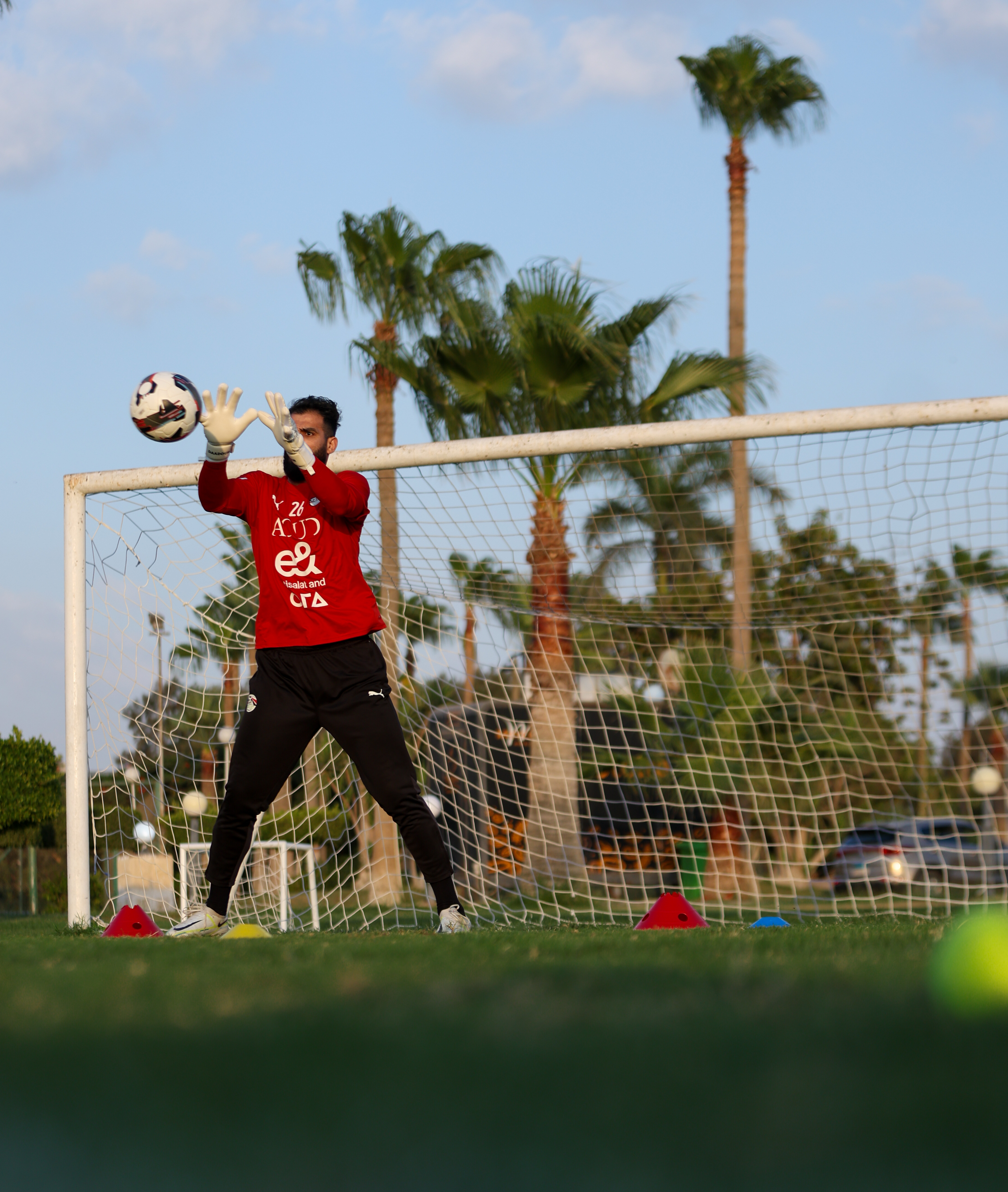 استعدادات منتخب مصر المشارك في كأس العرب لمباراة تونس الودية
