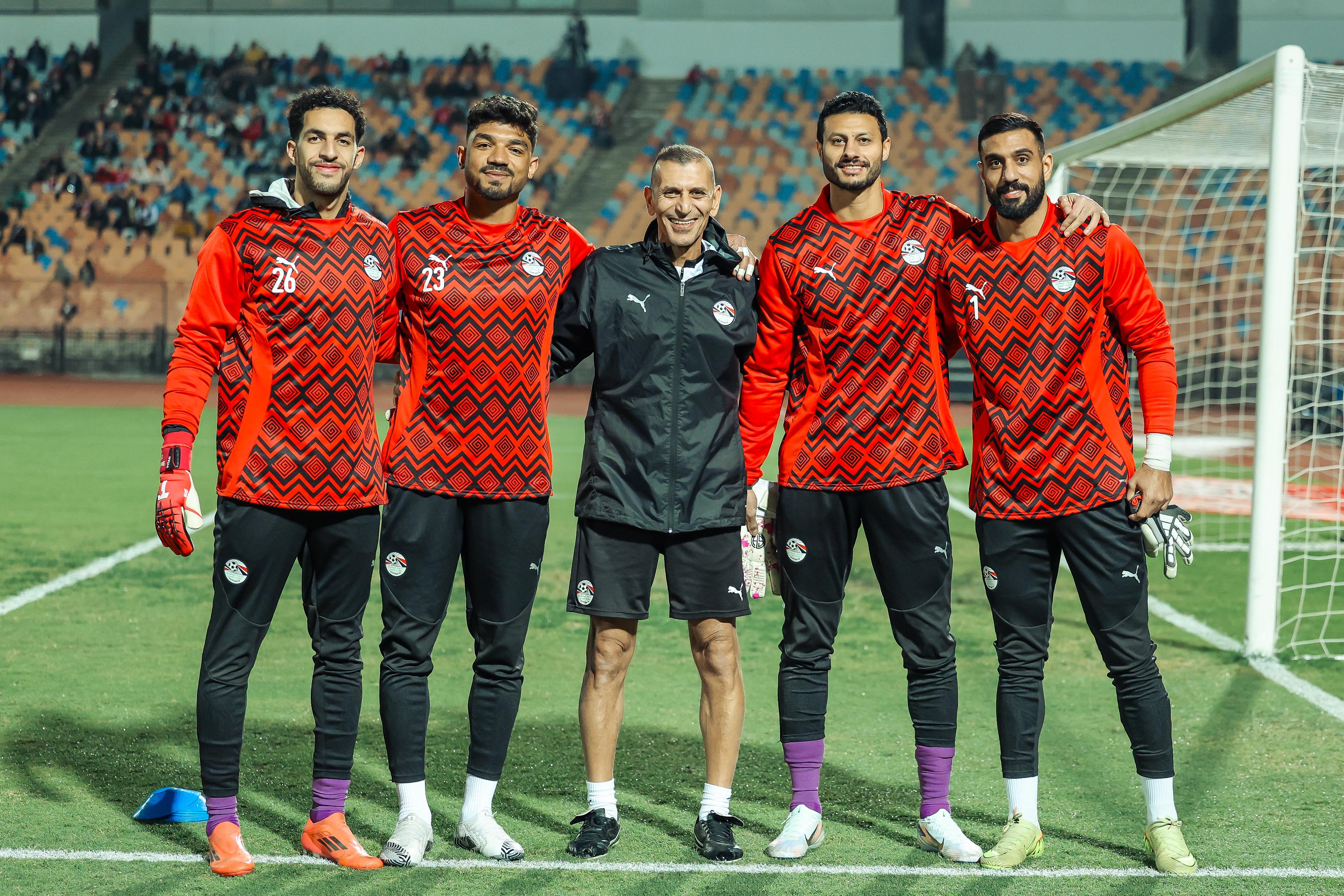 منتخب مصر قبل انطلاق مباراة نيجيريا