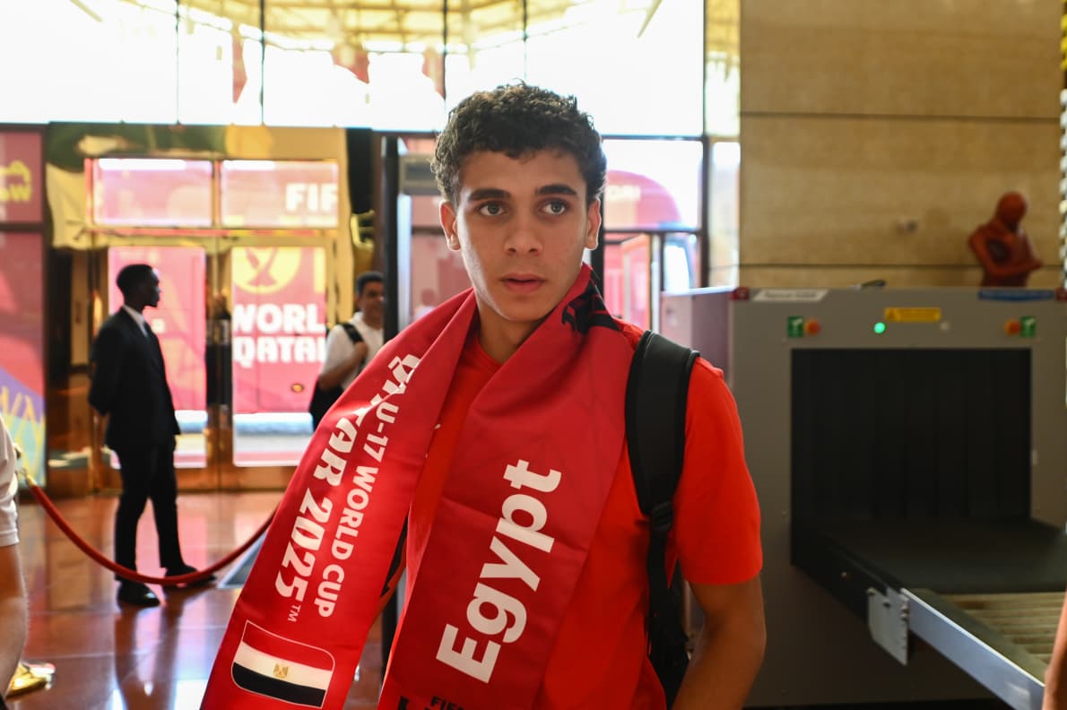 بعثة منتخب مصر تحت 17 سنة تصل لفندق إقامتها قبل المونديال