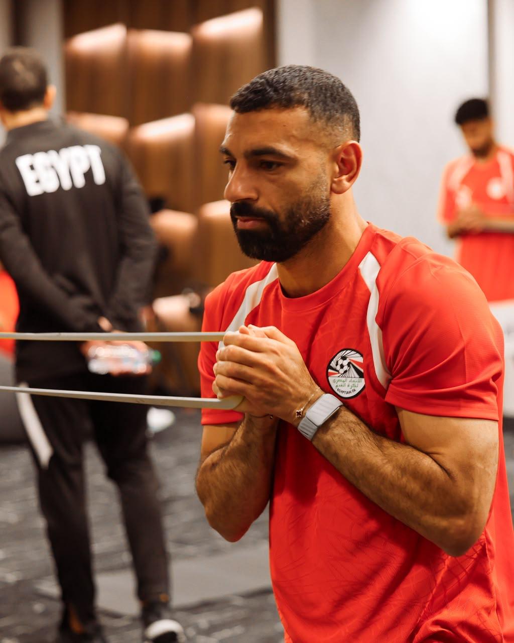 بالصور: تدريبات استشفائية وبدنية للاعبي منتخب مصر بفندق الإقامة 