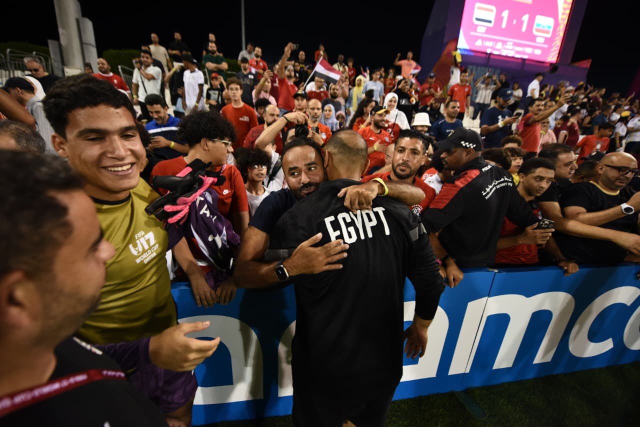 فرحة المنتخب الوطني تحت 17 سنة بعد التعادل مع فنزويلا بعشرة لاعبين