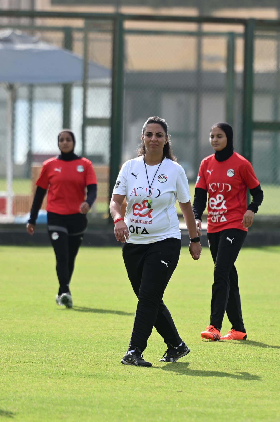 التمرين الأخير لمنتخب الكرة  النسائية تحت ٢٠ سنة قبل السفر لغينيا الإستوائية