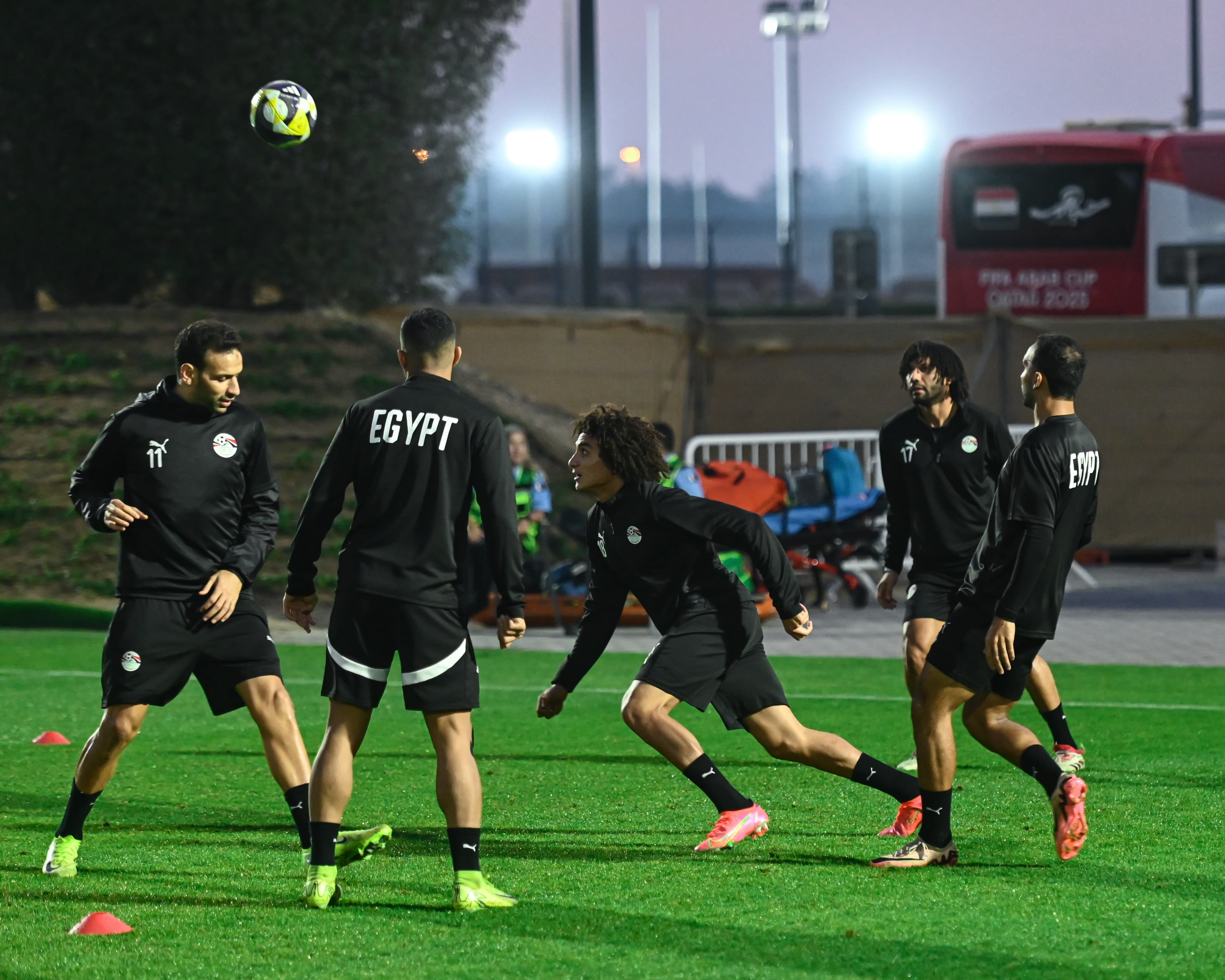 تدريبات منتخب مصر المشارك في كأس العرب استعدادا لمواجهة الأردن