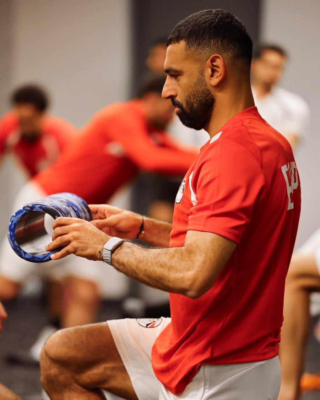 بالصور: تدريبات استشفائية وبدنية للاعبي منتخب مصر بفندق الإقامة 